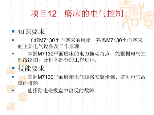 磨床的电气控制