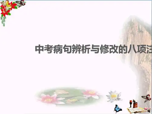 中考语文总复习课件：病句(共14张PPT)(优质版)