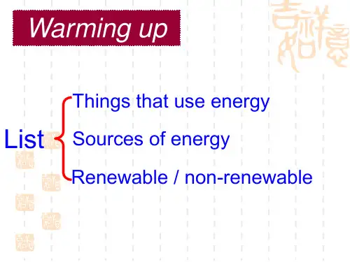 人教高中英语选修6 Unit4 Global warming-Warming up[课件]