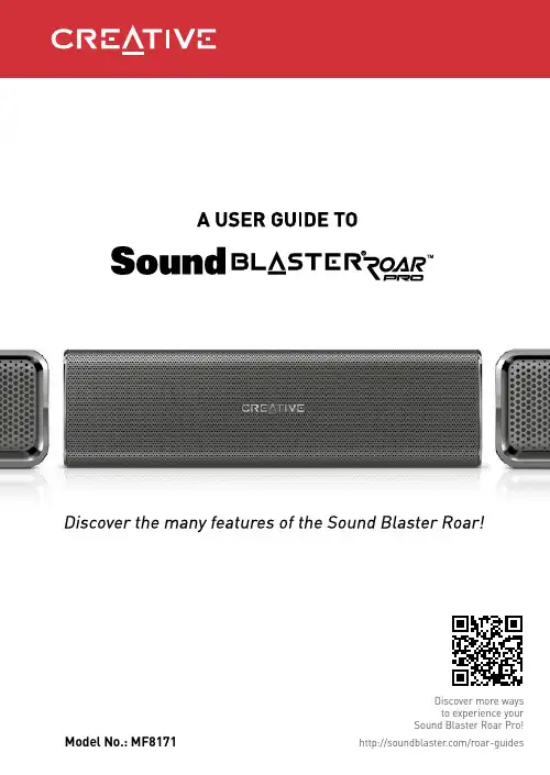 Sound Blaster Roar Pro MF8171 技术规格说明书