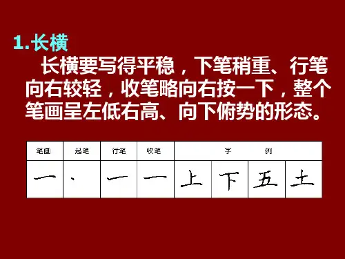 楷书基本笔画36种完整版