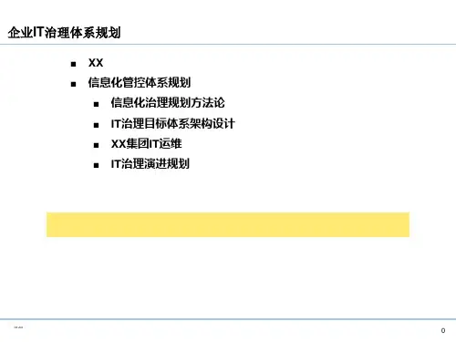 企业IT治理体系规划 ppt课件