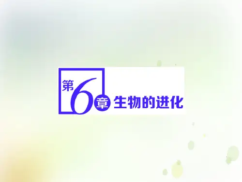 2020_2021学年新教材高中生物第6章生物的进化第1节生物有共同祖先的证据第2节然选择与适应的形成