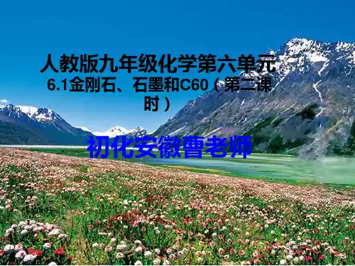 人教版九年级化学第六单元6.1金刚石、石墨和C60(第二课时)课件(13张PPT)