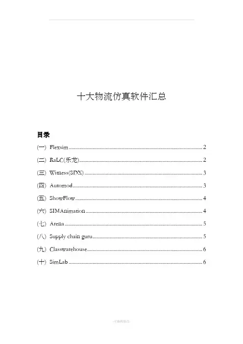 十大物流仿真软件汇总