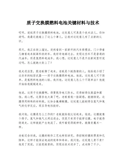 质子交换膜燃料电池关键材料与技术