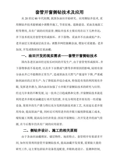 套管开窗侧钻技术及应用