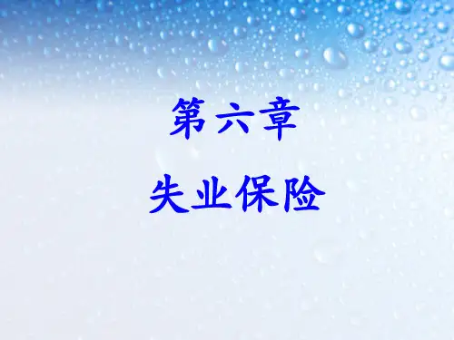 第六章-失业保险