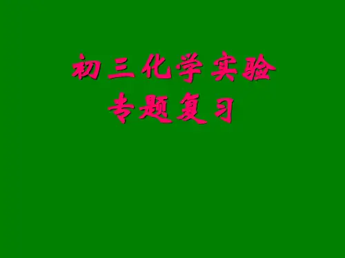 初三化学实验专题复习[下学期]