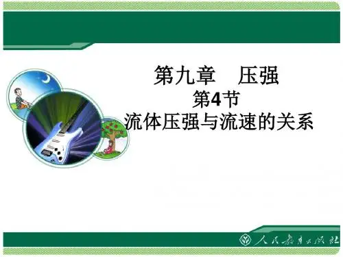 人教版八年级物理9.4：《流体压强与流速的关系》教学课件