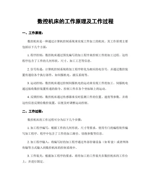 数控机床的工作原理及工作过程
