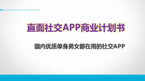 社交婚恋APP平台商业计划书