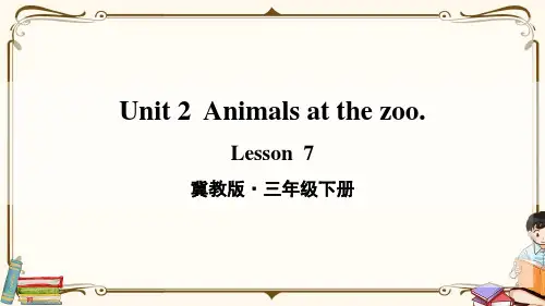 冀教版三年级英语下册 Lesson 7 教学课件