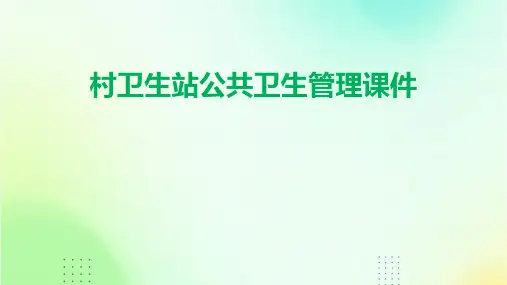村卫生站公共卫生管理课件