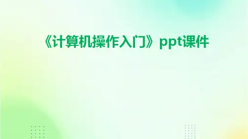 《计算机操作入门》课件