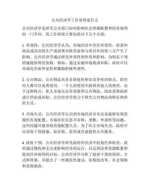 公共经济学工作原理是什么