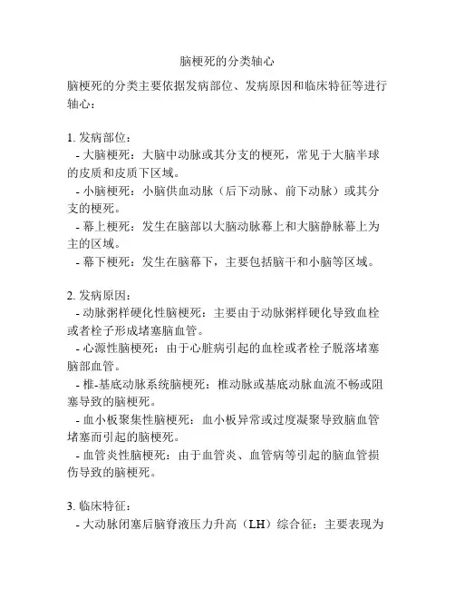 脑梗死的分类轴心