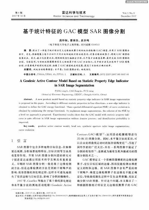 基于统计特征的GAC模型SAR图像分割