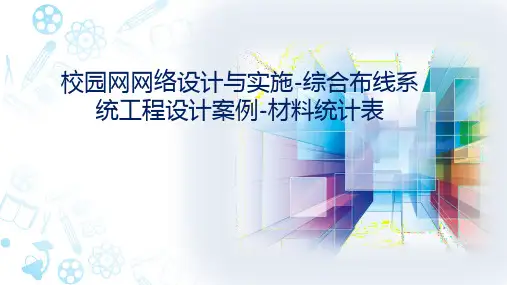 校园网网络设计与实施--综合布线系统工程设计案例 材料清单