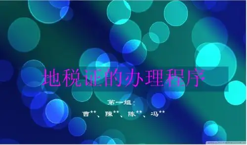 地税证办理流程
