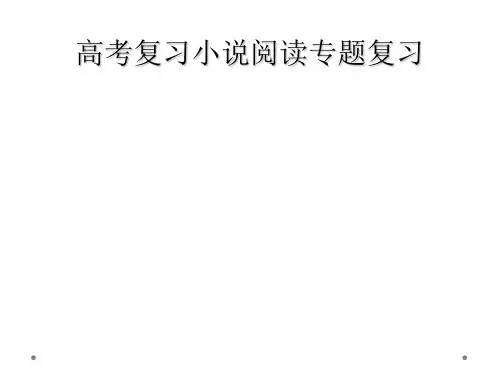 高考复习小说阅读专题复习