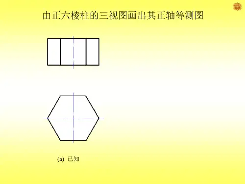 《机械制图》由正六棱柱的三视图画出其轴测图课件(栾旭宁)