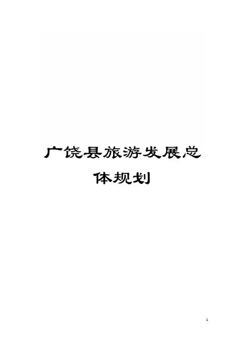 广饶县旅游发展总体规划模板