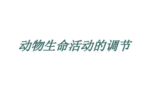 湖北省黄冈市2011届高三生物二轮备考会课件：动物生命活动的调节2