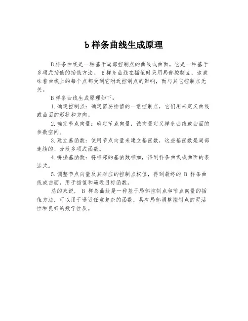 b样条曲线生成原理