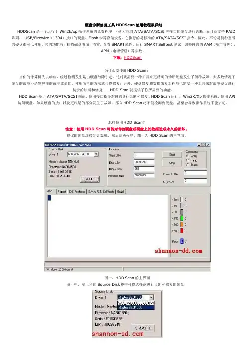 硬盘诊断修复HDDScan使用教程很详细