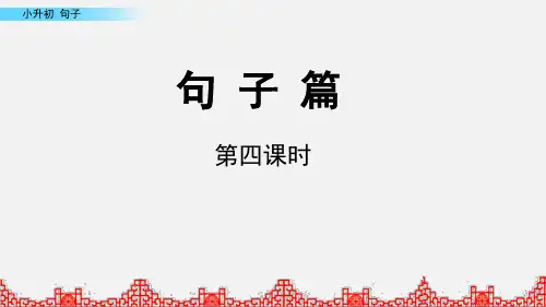 六年级下册语文专项复习课件- 小升初句子 第4课时  (共22张PPT) 部编版