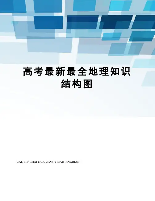 高考最全地理知识结构图