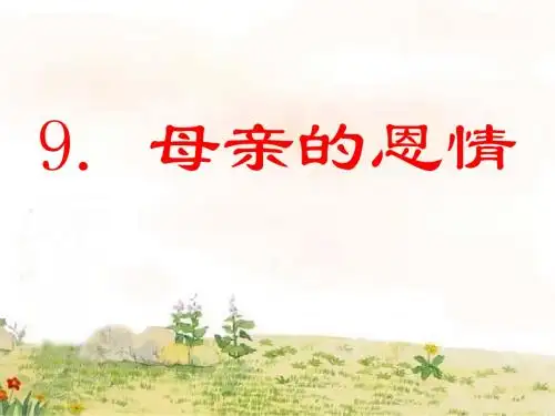 《母亲的恩情》PPT精选教学课件5