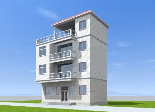 12x11 三层半农村自建房布置图平面图户型图外观图