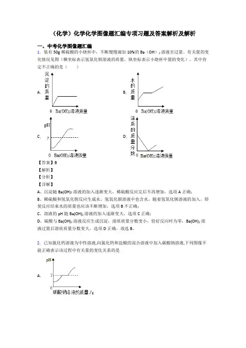 (化学)化学化学图像题汇编专项习题及答案解析及解析