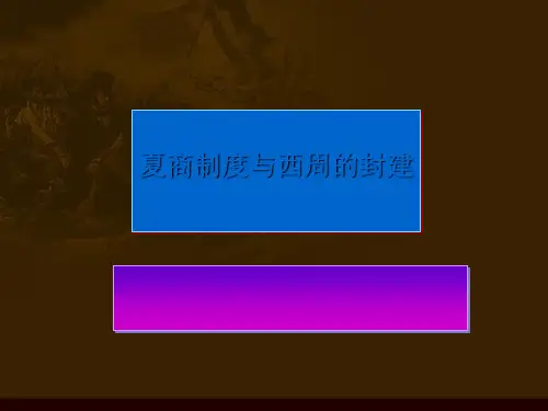 岳麓历史必修1第1单元第1课 夏商制度与西周封建(共19张PPT)