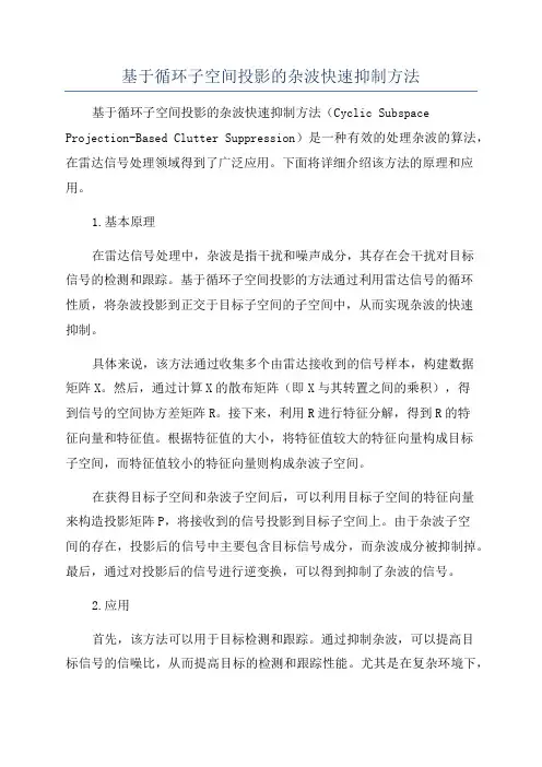 基于循环子空间投影的杂波快速抑制方法