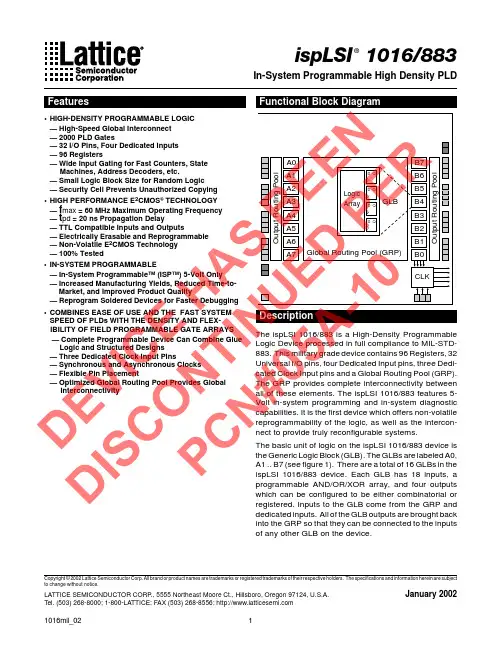 isplsi1016-mil CPLD