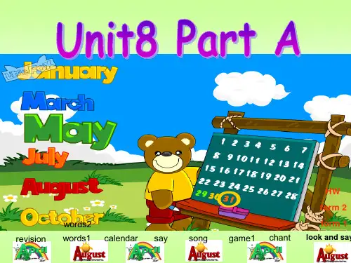 【公开课课件】闽教 五下 Unit 8 Dates of the Month Part A 课件