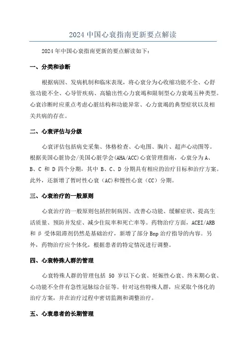 2024中国心衰指南更新要点解读