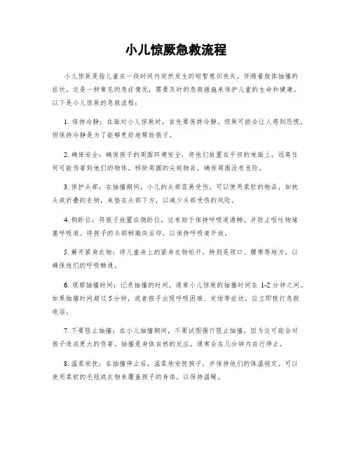 小儿惊厥急救流程