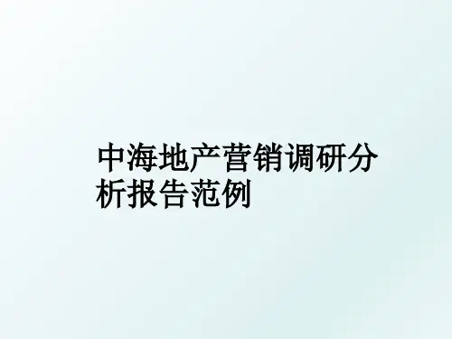 中海地产营销调研分析报告范例