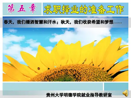 求职择业的准备工作