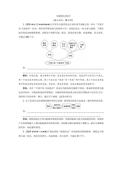 浙江省2020届高考语文大二轮复习课件 教师用书：5 题型5 专题强化训练