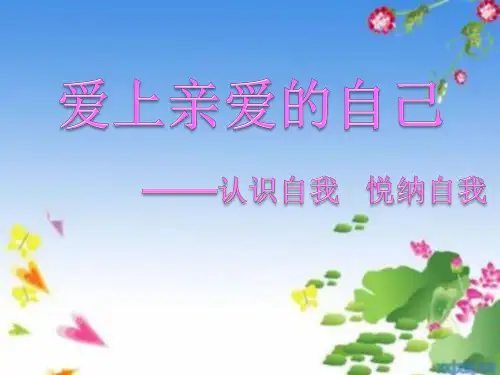 高中心理健康教育_认识自我 悦纳自我教学课件设计