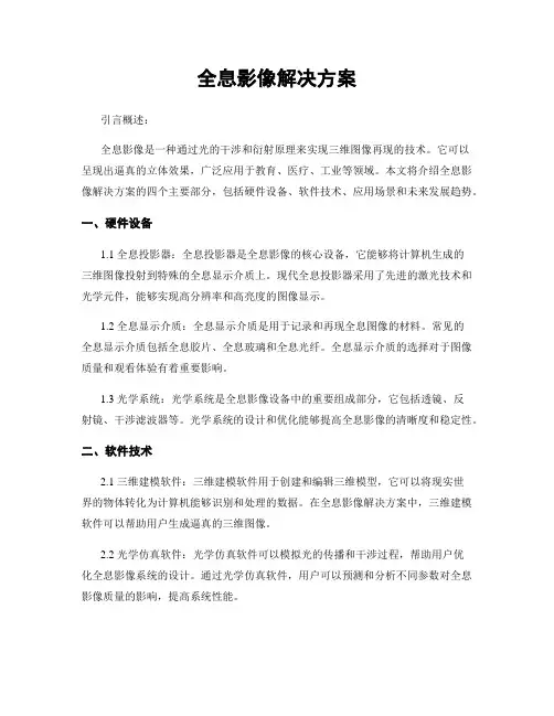 全息影像解决方案