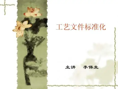 工艺标准化幻灯片