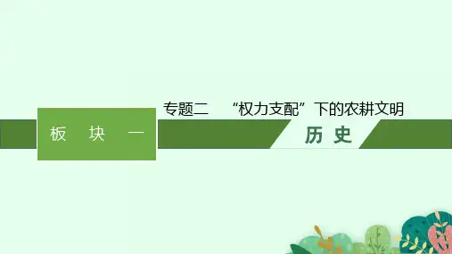 高考历史二轮总复习(专题)精品课件 板块一 中国古代史 专题二 “权力支配”下的农耕文明