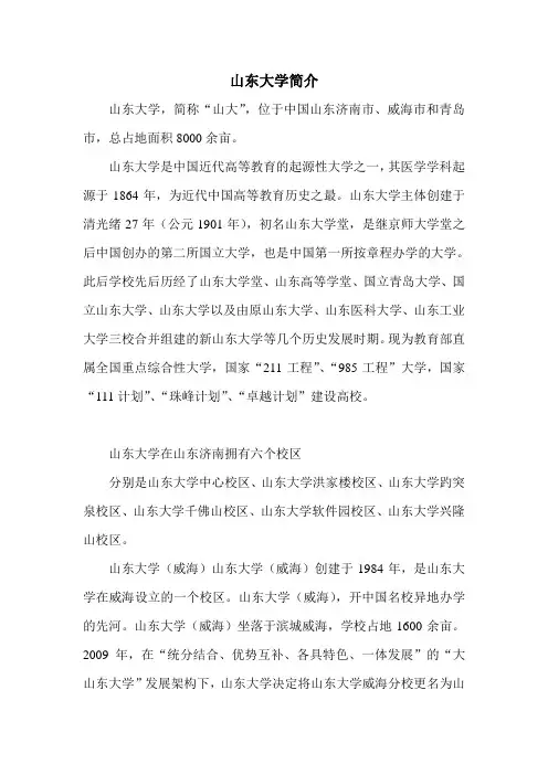 1山大简介