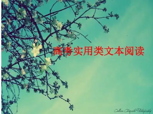 高考实用类文本阅读之访谈